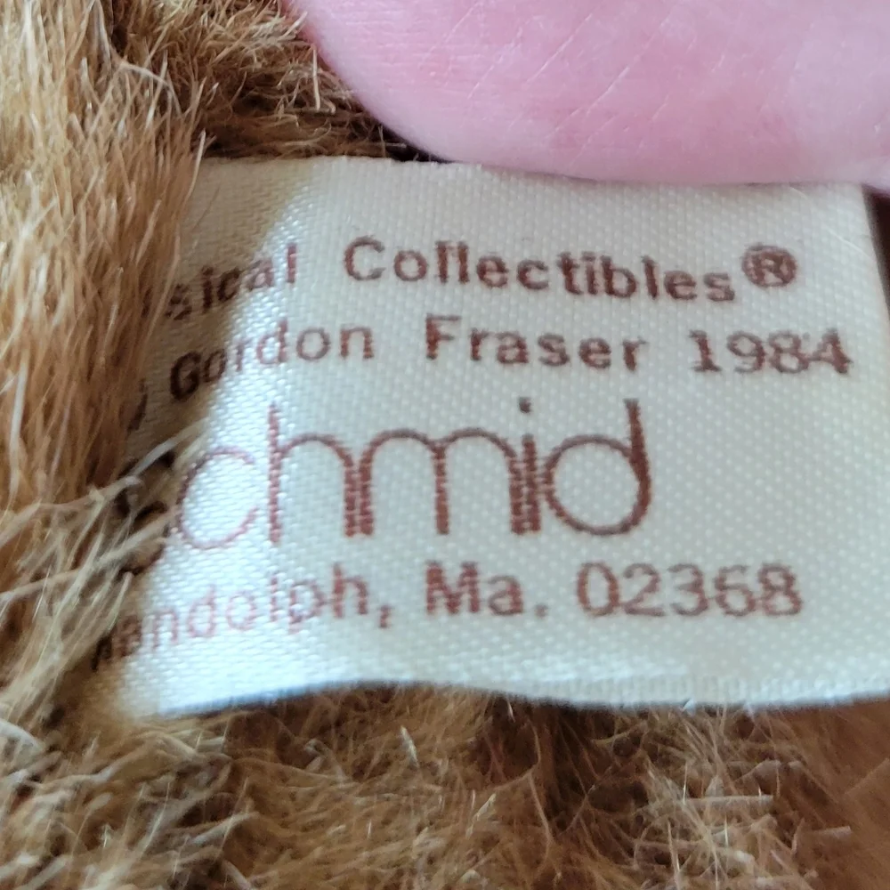 Vintage SCHMID 1984 Musical Collectibles Stuffed Bear By Gordon Fraser